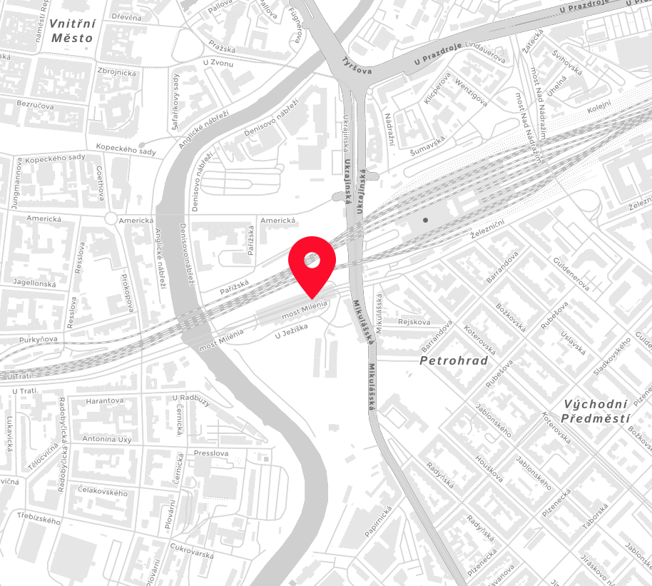 Ruční myčka KartArena Plzeň - mapa